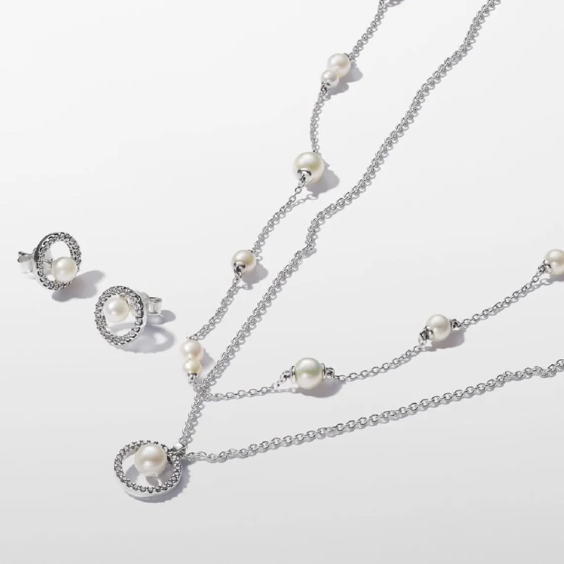 Pandora Collier femme argent sterling avec perle blanche et zircone Timeless | Femme Collier Et Pendentif
