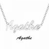 Athème Collier Femme - B2689-ARGENT-AGATHE Acier | Femme Collier Et Pendentif