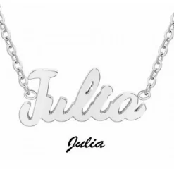 Athème Collier Femme - B2689-ARGENT-JULIA Acier Argent | Femme Collier Et Pendentif