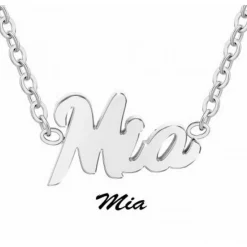 Athème Collier Femme - B2689-ARGENT-MIA Acier Argent | Femme Collier Et Pendentif