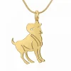 Athème Collier Femme - B2427-BELIER Acier Doré | Femme Collier Et Pendentif
