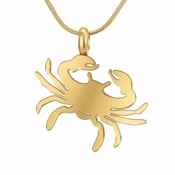 Athème Collier Femme - B2427-CANCER Acier Doré | Femme Collier Et Pendentif