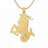 Athème Collier Femme - B2427-CAPRICORNE Acier Doré | Femme Collier Et Pendentif