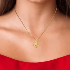Athème Collier Femme - B2427-CAPRICORNE Acier Doré | Femme Collier Et Pendentif