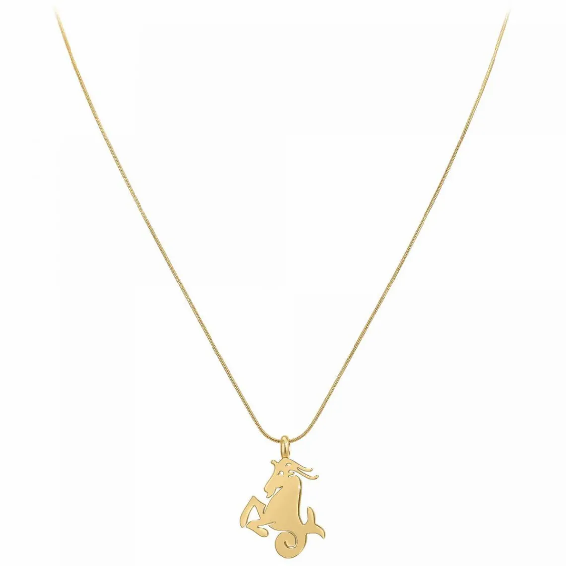 Athème Collier Femme - B2427-CAPRICORNE Acier Doré | Femme Collier Et Pendentif