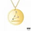Athème Collier femme - B2449-CAPRICORNE Acier Doré | Femme Collier Et Pendentif