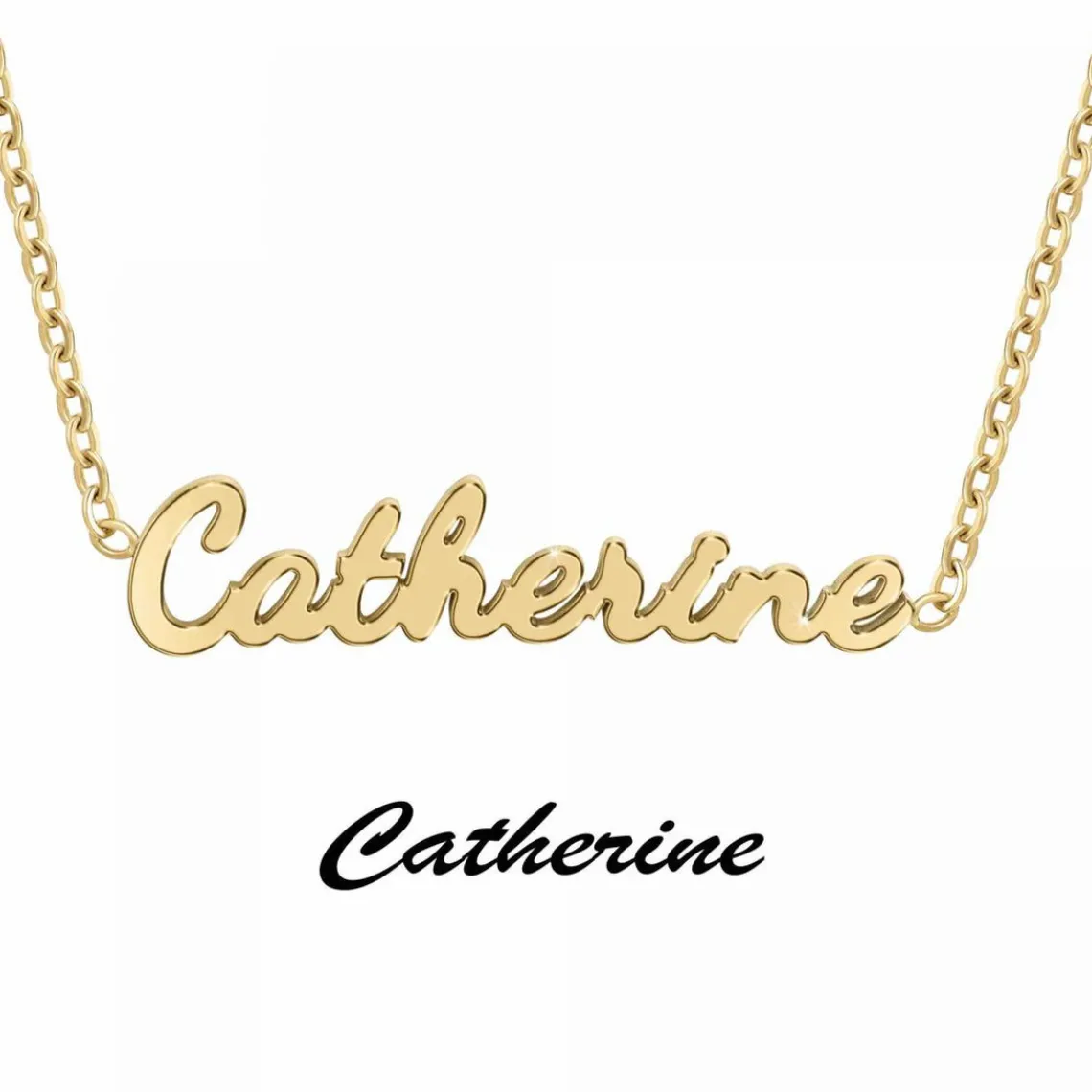 Athème Collier Femme - B2689-DORE-CATHERINE Acier Doré | Femme Collier Et Pendentif
