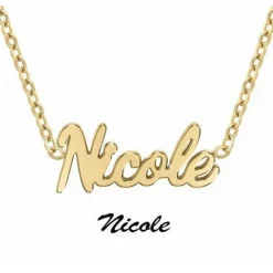 Athème Collier Femme - B2689-DORE-NICOLE Acier Doré | Femme Collier Et Pendentif