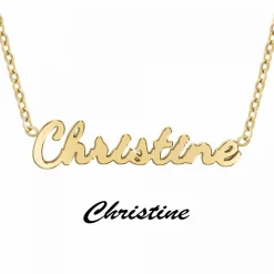Athème Collier Femme - B2689-DORE-CHRISTINE Acier Doré | Femme Collier Et Pendentif