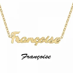 Athème Collier Femme - B2689-DORE-FRANCOISE Acier Doré | Femme Collier Et Pendentif
