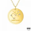 Athème Collier femme - B2449-SAGITTAIRE Acier Doré | Femme Collier Et Pendentif