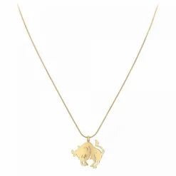 Athème Collier Femme - B2427-TAUREAU Acier Doré | Femme Collier Et Pendentif