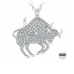 Athème Collier Femme - B2425-TAUREAU Métal Argent | Femme Collier Et Pendentif