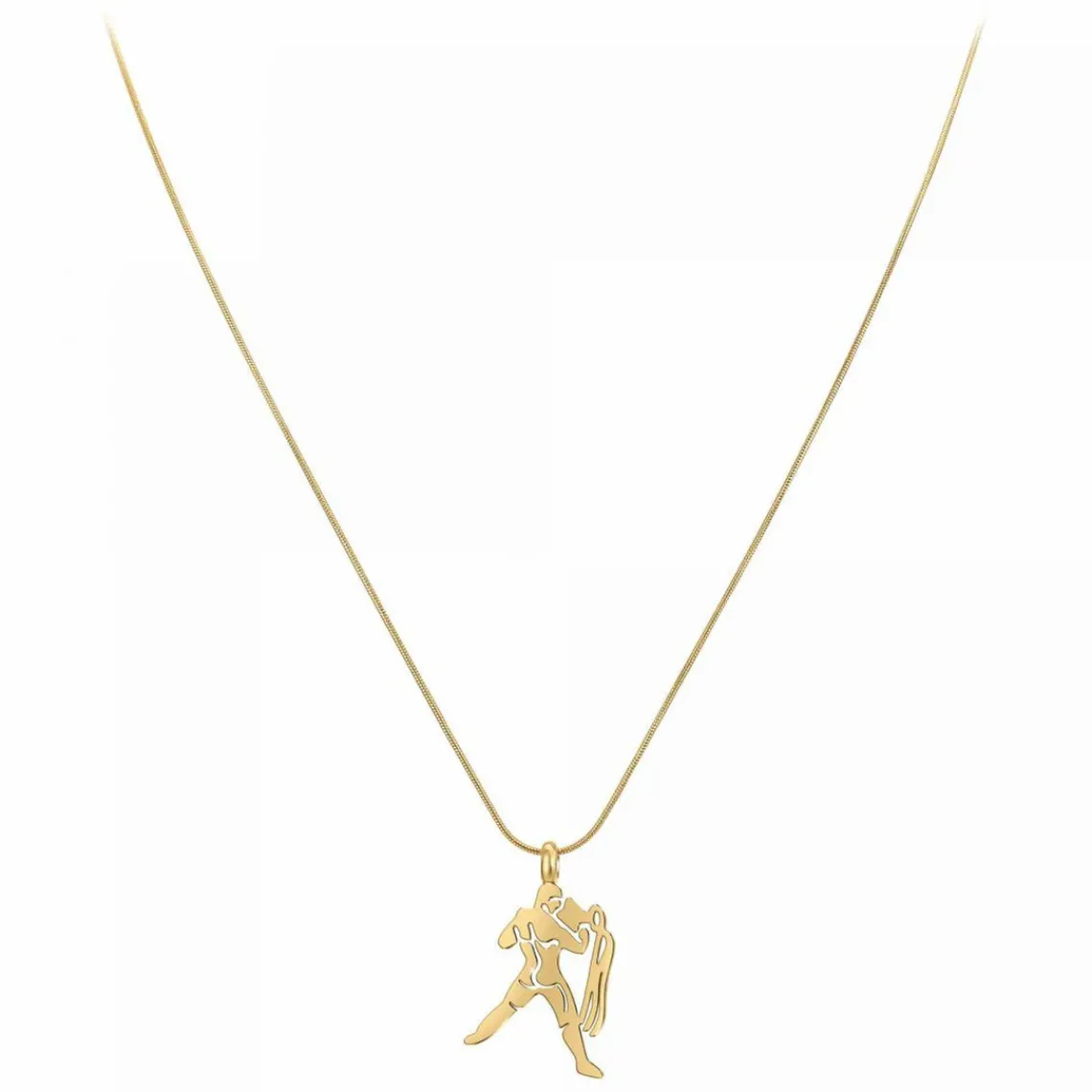 Athème Collier Femme - B2427-VERSEAU Acier Doré | Femme Collier Et Pendentif