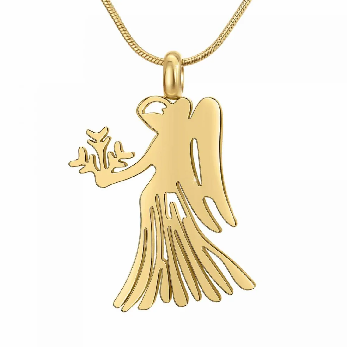 Athème Collier femme - B2427-VIERGE Acier Doré | Femme Collier Et Pendentif
