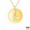 Athème Collier femme - B2449-VIERGE Acier Doré | Femme Collier Et Pendentif