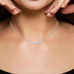 Athème Collier Femme B2689-ARGENT-CAMILLE - Acier Argent | Femme Collier Et Pendentif