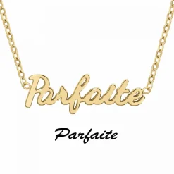 Athème Collier Femme B2689-DORE-PARFAITE - Acier Doré | Femme Collier Et Pendentif