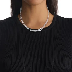 Calvin Klein Bijoux Collier Femme Calvin Klein Divergent Links - 35000465 Acier Argent | Femme Collier Et Pendentif