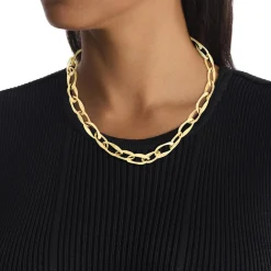 Calvin Klein Bijoux Collier Femme Harmonious Connection Sculptural - 35000682 Acier Doré | Femme Collier Et Pendentif