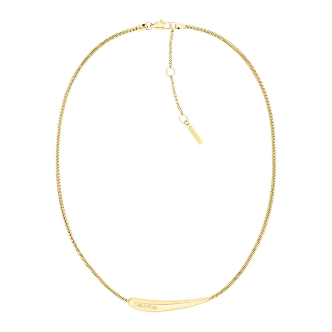 Calvin Klein Bijoux Collier Femme Calvin Klein Elongated Drops - 35000339 Acier Doré | Femme Collier Et Pendentif