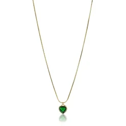 Emily Westwood Bijoux Collier femme Emily Westwood EWN23072G - Acier Doré et Vert | Femme Collier Et Pendentif
