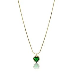 Emily Westwood Bijoux Collier femme Emily Westwood EWN23072G - Acier Doré et Vert | Femme Collier Et Pendentif