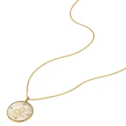 Fossil Bijoux Collier Femme Signes du Zodiaque Lion - JF04842710 Acier inoxydable | Femme Collier Et Pendentif