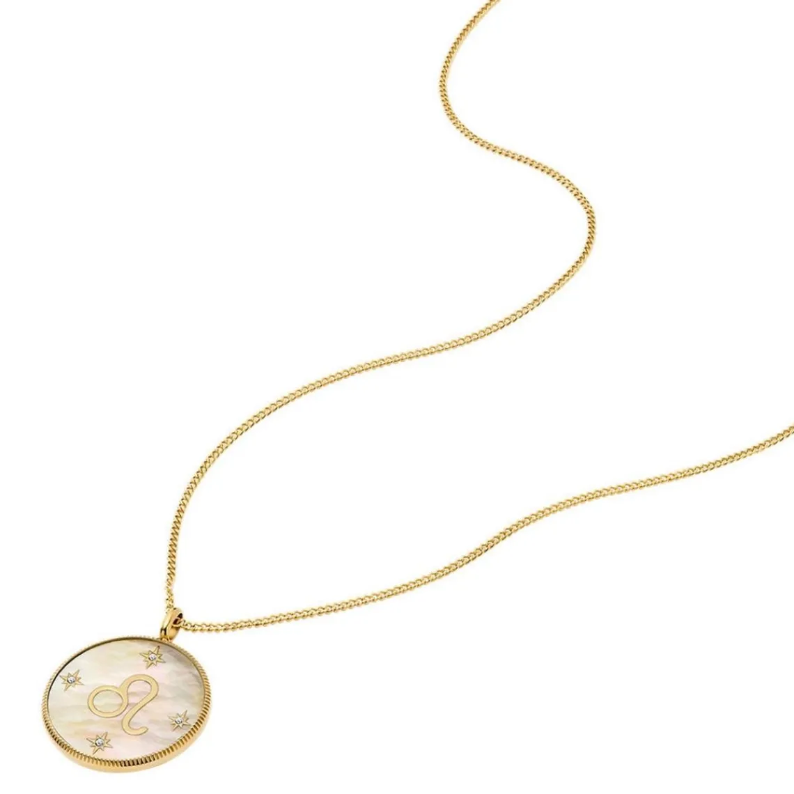 Fossil Bijoux Collier Femme Signes du Zodiaque Lion - JF04842710 Acier inoxydable | Femme Collier Et Pendentif