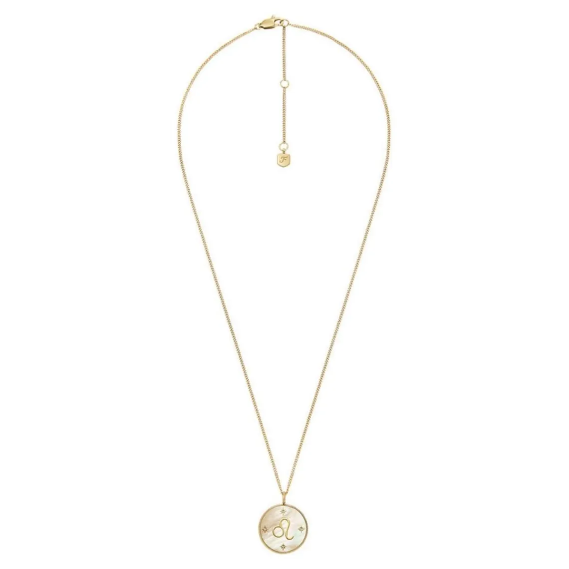 Fossil Bijoux Collier Femme Signes du Zodiaque Lion - JF04842710 Acier inoxydable | Femme Collier Et Pendentif