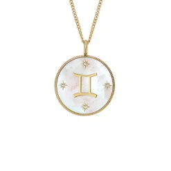 Fossil Bijoux Collier Femme Signes du Zodiaque Gémeaux - JF04840710 Acier inoxydable | Femme Collier Et Pendentif