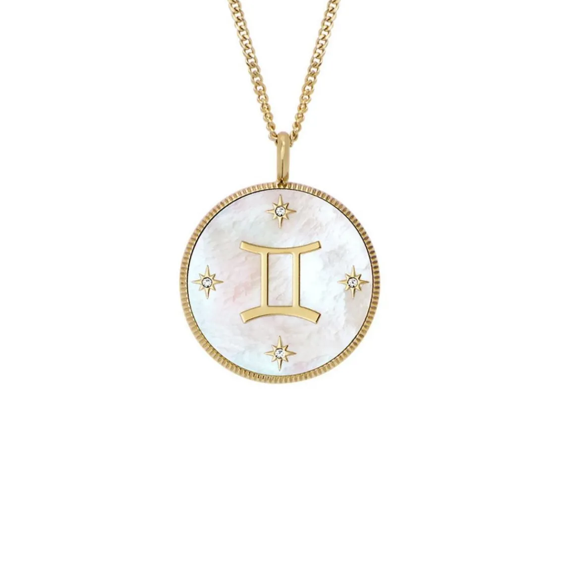 Fossil Bijoux Collier Femme Signes du Zodiaque Gémeaux - JF04840710 Acier inoxydable | Femme Collier Et Pendentif