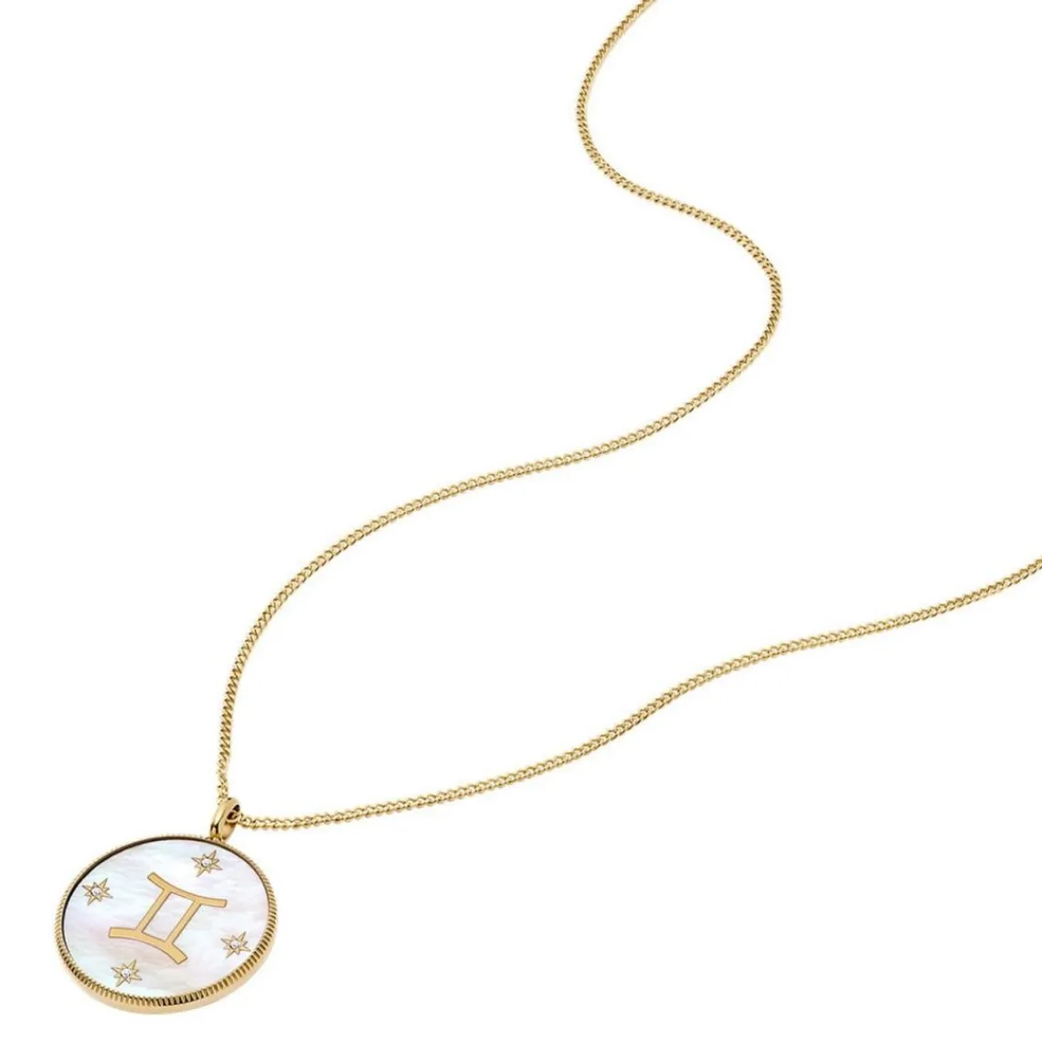 Fossil Bijoux Collier Femme Signes du Zodiaque Gémeaux - JF04840710 Acier inoxydable | Femme Collier Et Pendentif