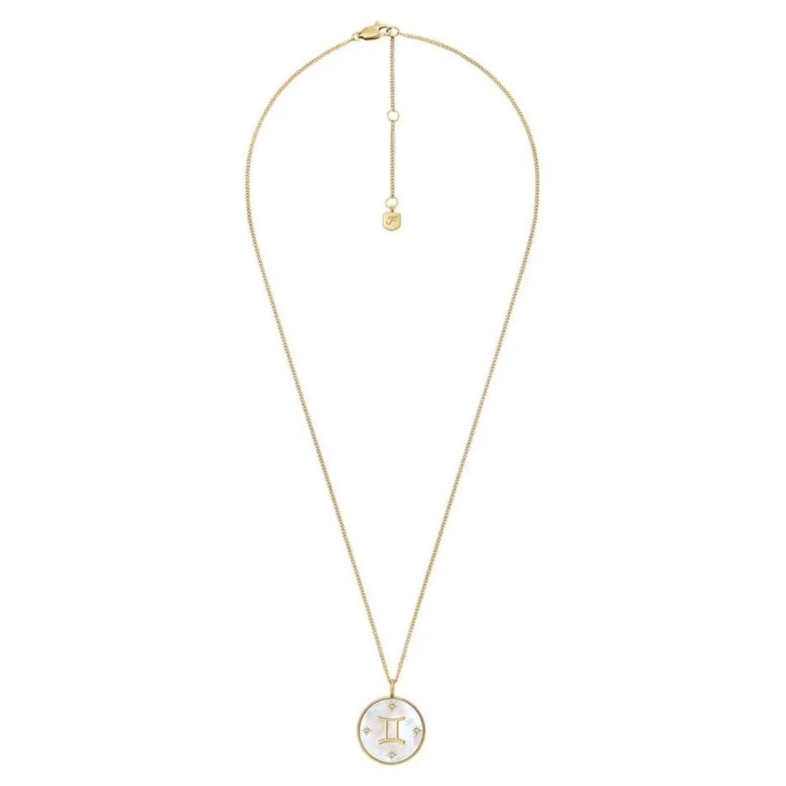 Fossil Bijoux Collier Femme Signes du Zodiaque Gémeaux - JF04840710 Acier inoxydable | Femme Collier Et Pendentif