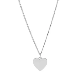 Fossil Bijoux Collier Femme Engravable - JF03330040 Acier Argent | Femme Collier Et Pendentif|Bague