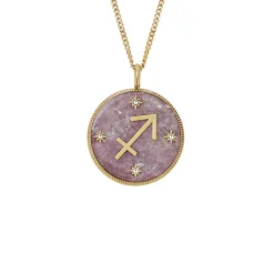 Fossil Bijoux Collier Femme Signes du Zodiaque Sagittaire - JF04846710 Acier inoxydable | Femme Collier Et Pendentif