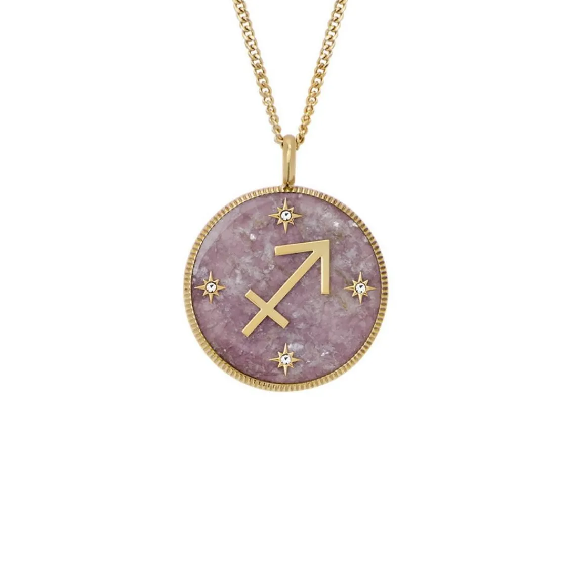 Fossil Bijoux Collier Femme Signes du Zodiaque Sagittaire - JF04846710 Acier inoxydable | Femme Collier Et Pendentif