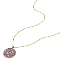 Fossil Bijoux Collier Femme Signes du Zodiaque Sagittaire - JF04846710 Acier inoxydable | Femme Collier Et Pendentif