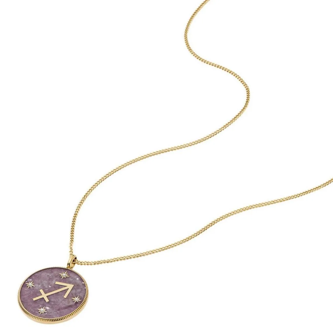 Fossil Bijoux Collier Femme Signes du Zodiaque Sagittaire - JF04846710 Acier inoxydable | Femme Collier Et Pendentif