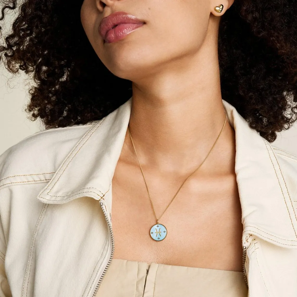 Fossil Bijoux Collier Femme Signes du Zodiaque Poissons - JF04848710 Acier inoxydable | Femme Collier Et Pendentif