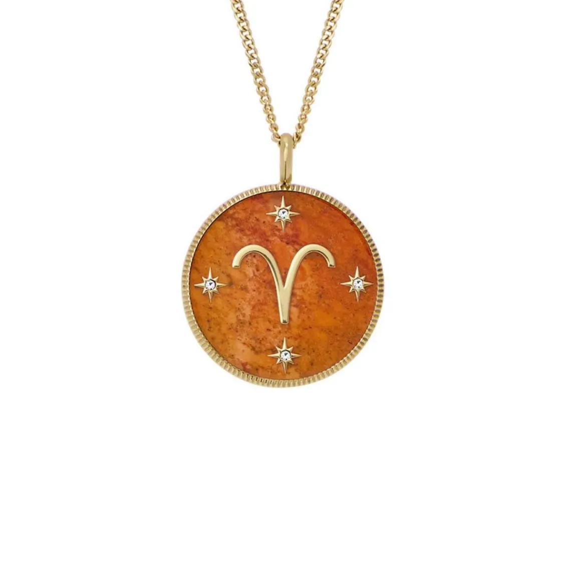 Fossil Bijoux Collier Femme Signes du Zodiaque Bélier - JF04838710 Acier inoxydable | Femme Collier Et Pendentif
