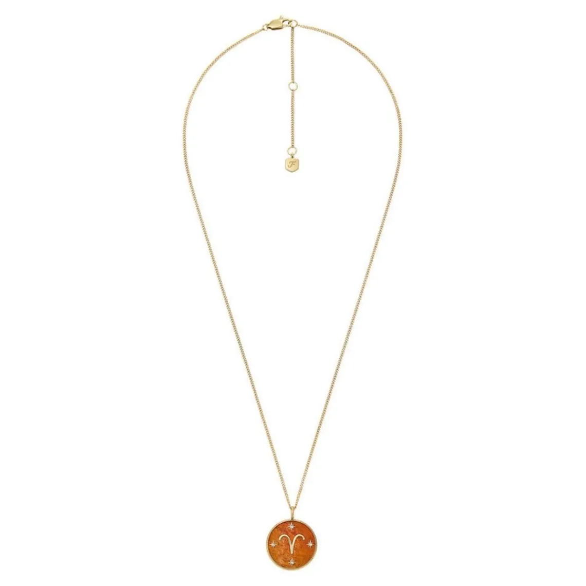 Fossil Bijoux Collier Femme Signes du Zodiaque Bélier - JF04838710 Acier inoxydable | Femme Collier Et Pendentif