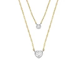 Fossil Bijoux Collier Femme Tokens Of Affection - JF04357998 Acier Bicolore | Femme Collier Et Pendentif