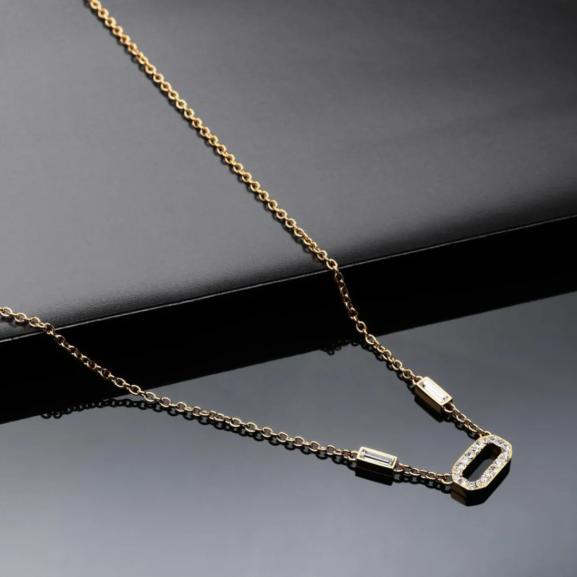 Karl Lagerfeld Collier Femme Stone - KLAYC10 Acier Doré | Femme Collier Et Pendentif