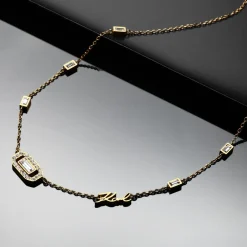 Karl Lagerfeld Collier Femme Stone - KLAYC09 Acier Doré | Femme Collier Et Pendentif