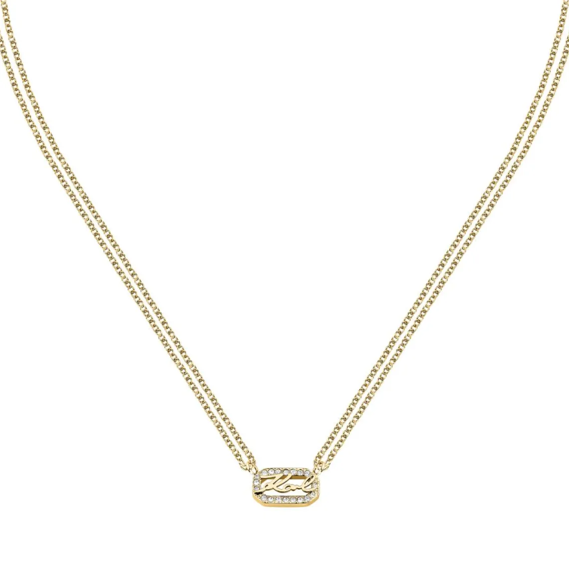 Karl Lagerfeld Collier Femme Stone - KLAYC12 Acier Doré | Femme Collier Et Pendentif