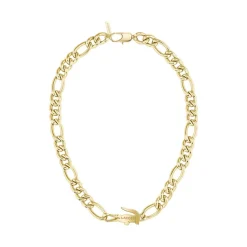 Lacoste Collier Femme Crocodile - 2040372 Acier Doré | Femme Collier Et Pendentif