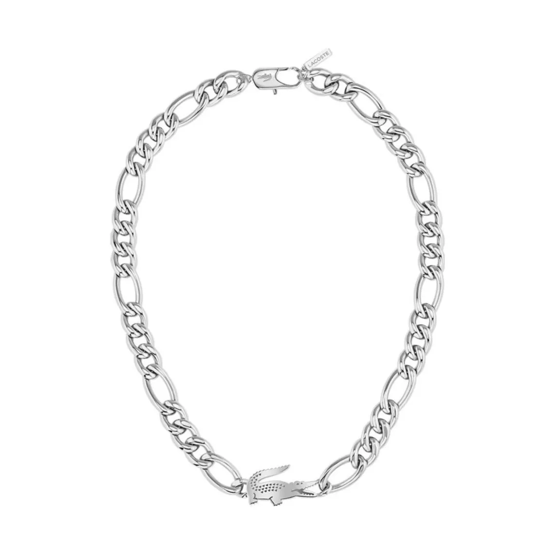 Lacoste Collier Femme Crocodile - 2040371 Acier Argent | Femme Collier Et Pendentif