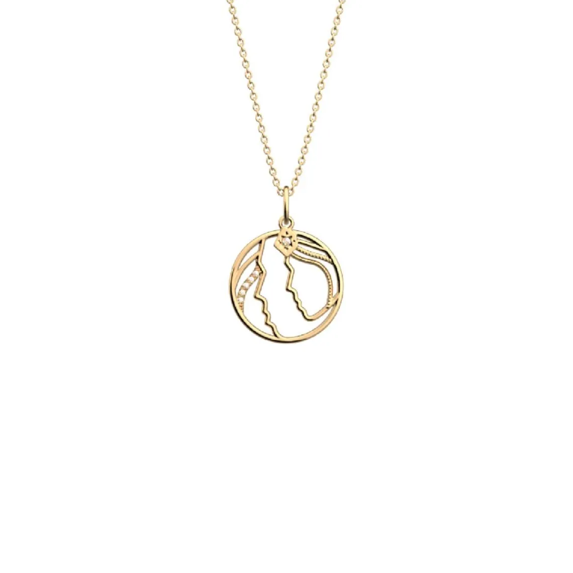 Les Georgettes Collier Femme 704413919J5050 Doré P-Zodiaque | Femme Collier Et Pendentif