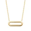 Maison de la Bijouterie Collier femme maillon ovale plaqué or UYZWUV45 | Femme Collier Et Pendentif
